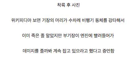 승무원이 정신적 충격으로 퇴사한 비행기 사고