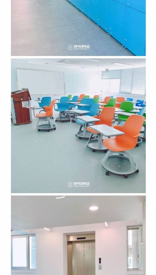 홍익대 새로운 책걸상 근황