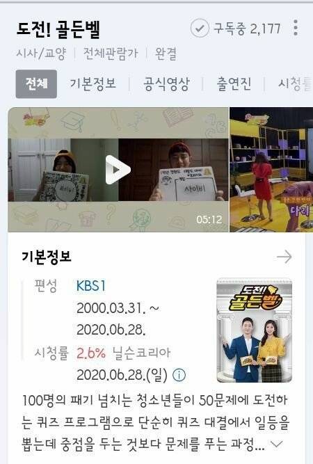 허무하게 종영된 장수 프로그램..jpg