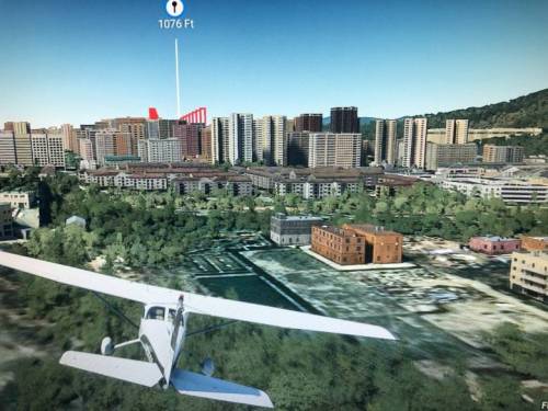 분당 지역 항공사진/FS2020/Bing Map 비교