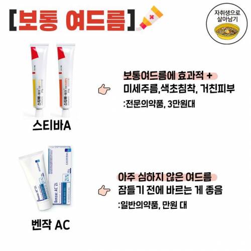 여드름종류별 직빵약정리 jpg
