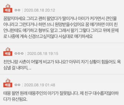 자꾸 내가 꾼 태몽을 팔으라는 사촌언니.jpg
