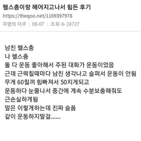 헬갤러이랑 헤어지고 나서 힘든 후기.jpg