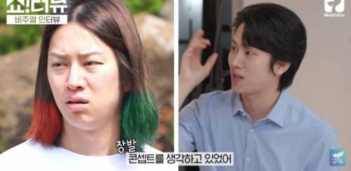 김희철이 슈주 15주년 기념 앨범을 위해 기르던 머리 자른 이유.jpg