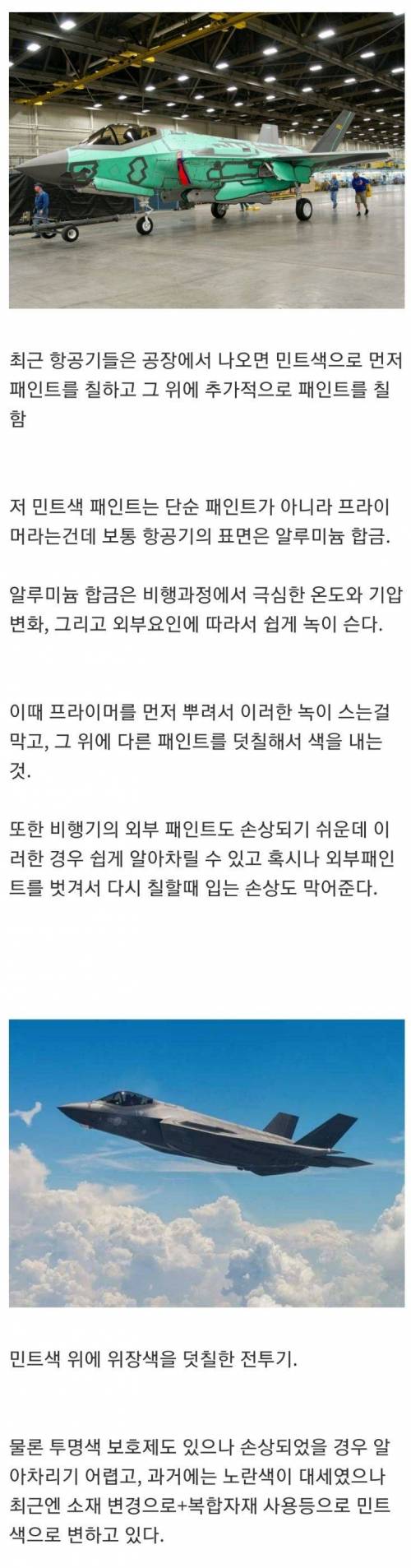 항공기에 민트도색을 하는 이유.jpg