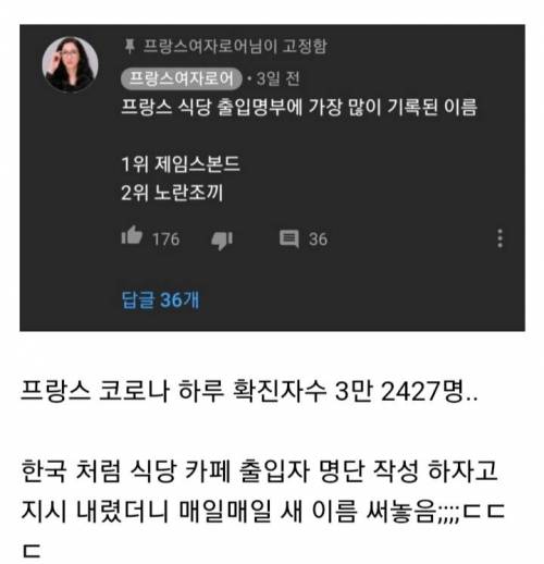 프랑스 여자가 전해주는 프랑스 현지 상황