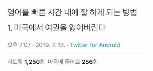 영어를 빠른 시간 내에 잘하게 되는 법