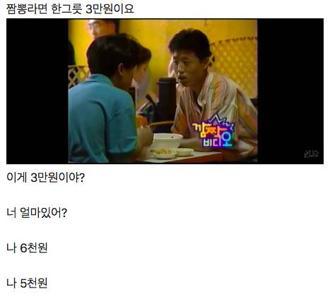 [스압] 1992년당시 김밥 한줄에 만원 라면 한그릇에 이만원 이라고 했을때 시민들 반응