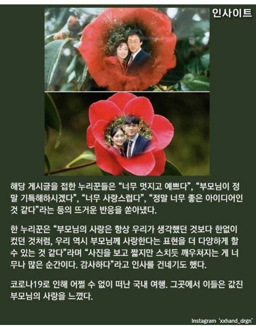 부모님 신혼여행 사진 따라 찍은 부부