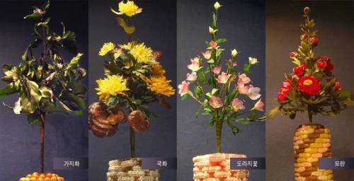 [스압] 과거 궁중연회에서 사용되었다는 비단으로 만든꽃 `채화(綵花)`