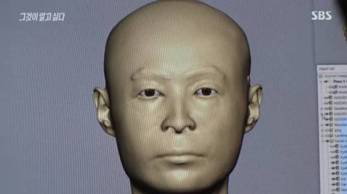 두개골로 변사자 생전 얼굴 복원하는 과정..jpg