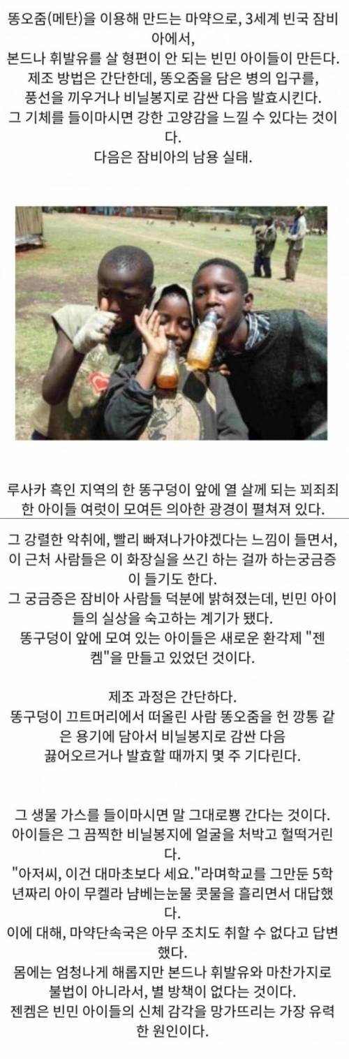 요즘 아프리카에서 유행하는 마약 ㄷㄷㄷ