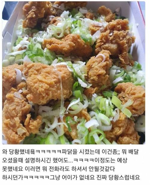 파닭 치킨 시켰는데 이렇게 옴.jpg