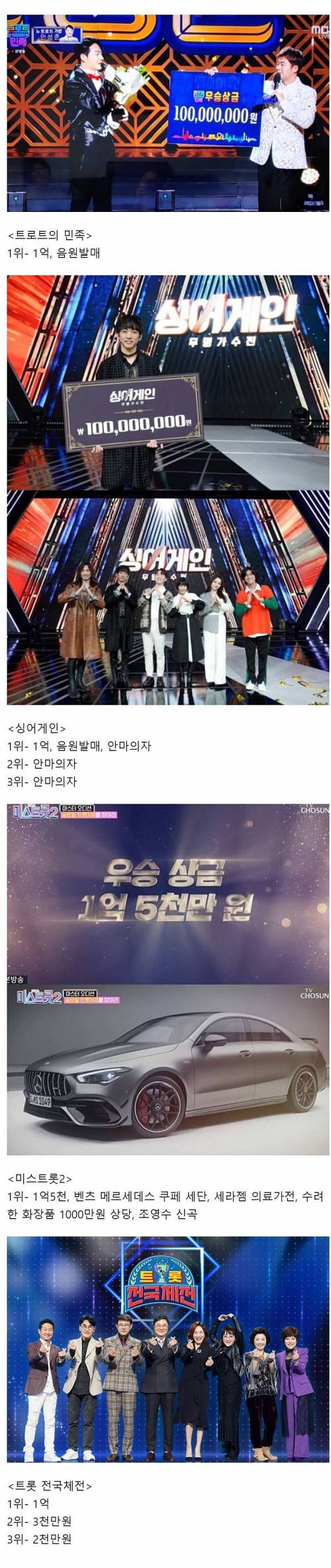 요즘 오디션 프로그램 우승 상금 ㄷㄷ.jpg