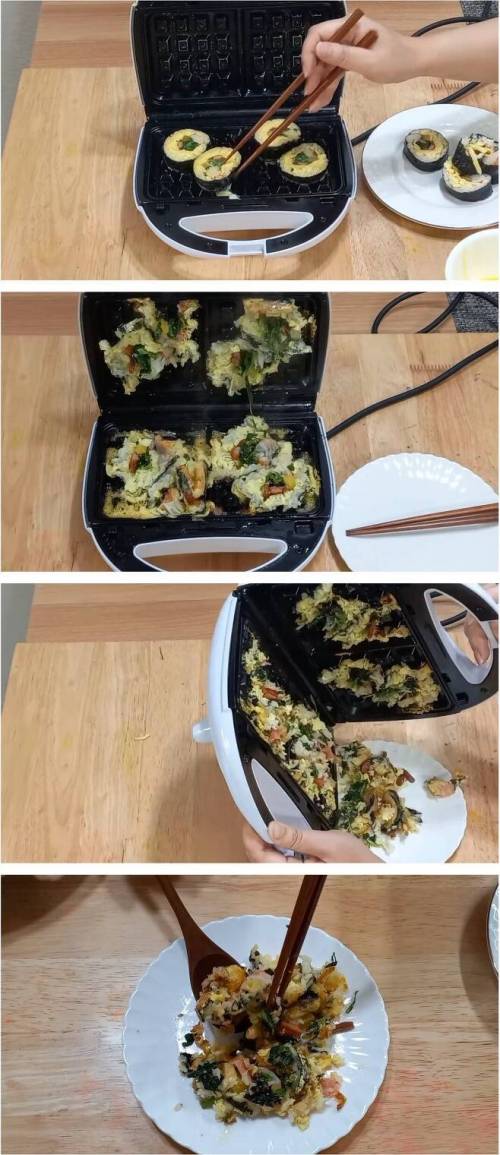 김밥을 와플기계에 넣어봄.jpg