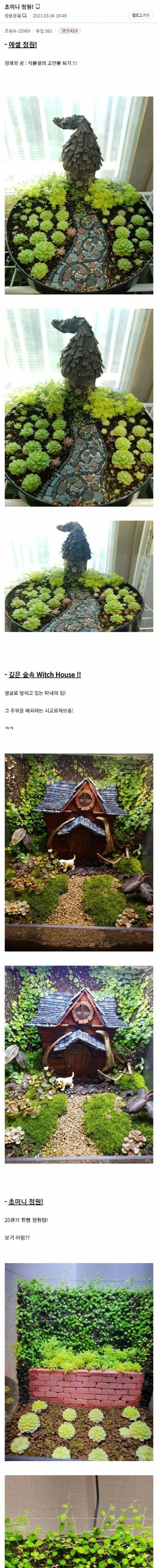 [스압] 초미니 정원을 만든 디씨인.jpg