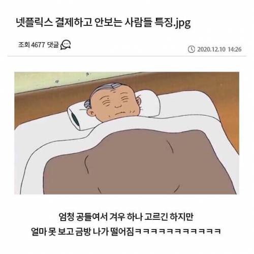 넷플릭스 결제하고 안 보는 사람들 특징.jpg