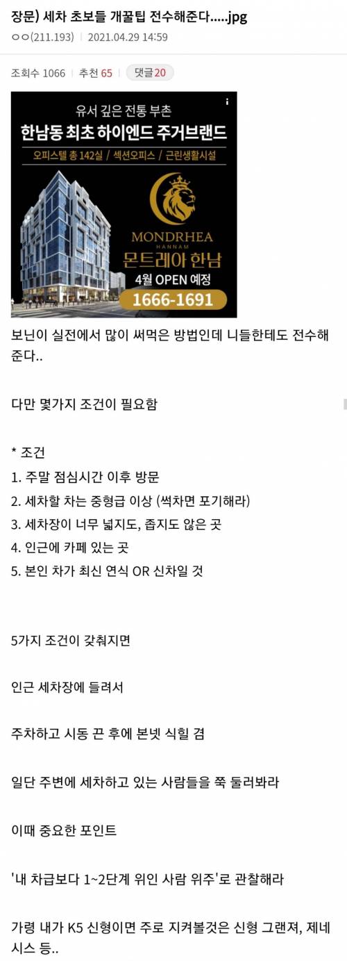 세차 꿀팁을 전수해주는 디시인.jpg