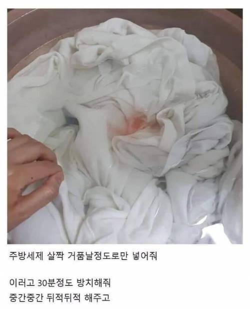 흰 옷 하얗다 못해 시퍼렇게 빠는 꿀팁