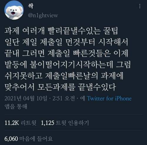 과제 여러 개 빨리 끝낼 수 있는 꿀팁