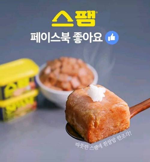 아침을 여는 따듯한 스팸에 흰쌀밥 한조각.jpg