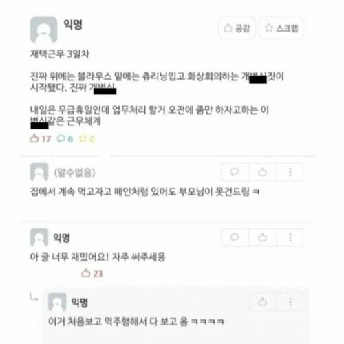 8일간의 재택근무