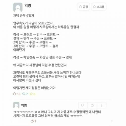 8일간의 재택근무