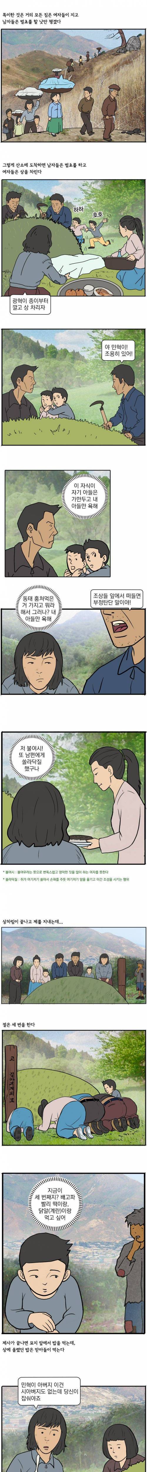 [스압] 탈북자가 그린 북한 추석 만화.jpg