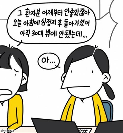 환자에게 간식거리를 받은 간호사