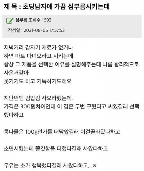 초딩 아들 가끔 심부름 시키는데.jpg