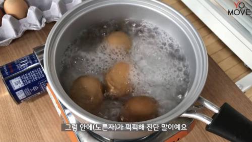 [스압] 소금, 식초 없이 달걀 껍데기 (계란 껍질) 잘 벗겨지게 삶는 법.jpg