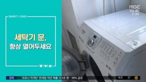 세탁기 문/세제 투입구 열어두는게 좋은 이유