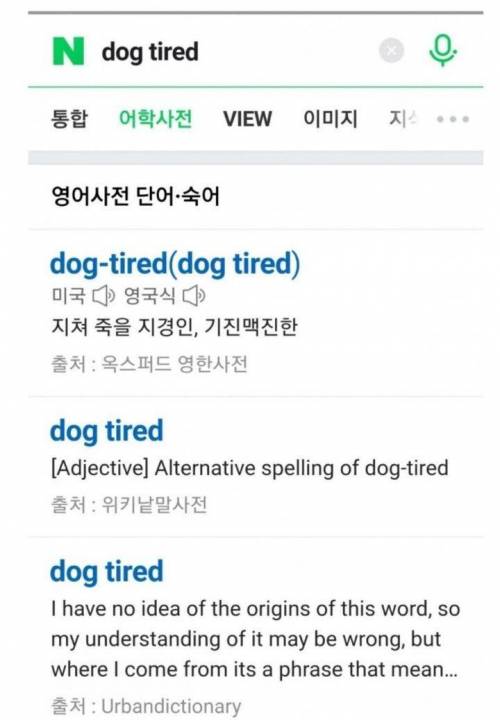 "개힘들다"를 영어로 하면???