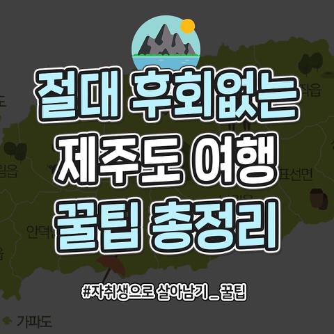 절대 후회없는 제주도 여행 꿀팁 총정리