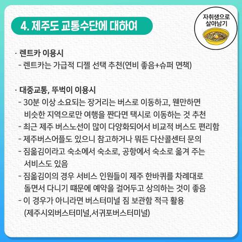 절대 후회없는 제주도 여행 꿀팁 총정리