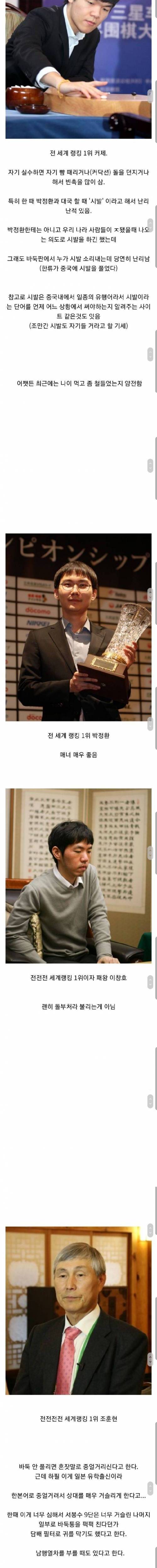 [스압] 역대 바둑 세계 랭킹 1위들의 바둑 매너.jpg