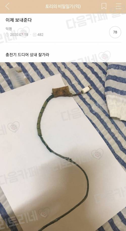 이제 보내준다 잘 가라