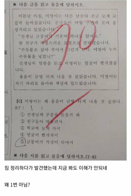 현재 논란중이라는 초등학교 국어 문제.jpg