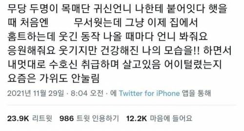 목매단 귀신 붙은 긍정인