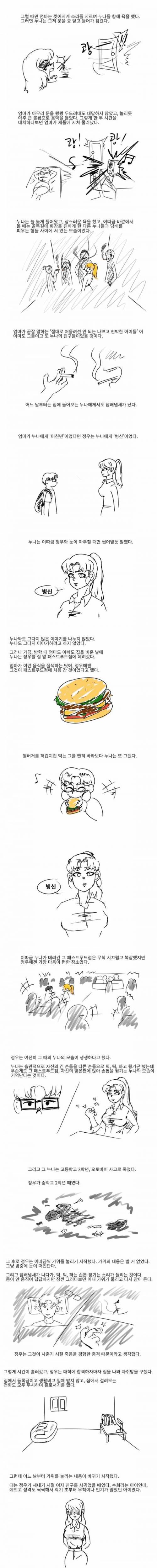 [스압] 친구가 누나 귀신을 보는 만화