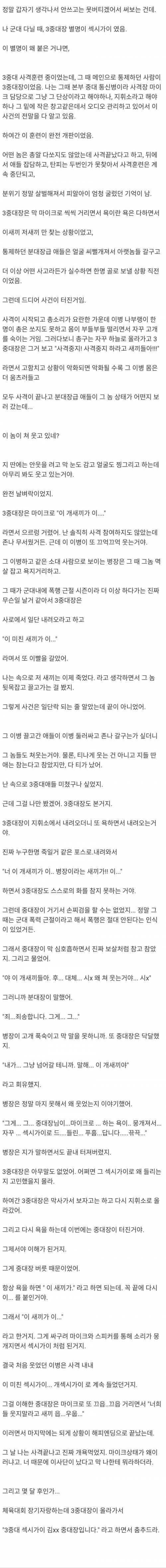 사격중 쳐웃은 이등병의 결말.jpg