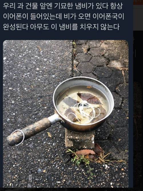 우리 과 건물 앞엔 기묘한 냄비가 있다