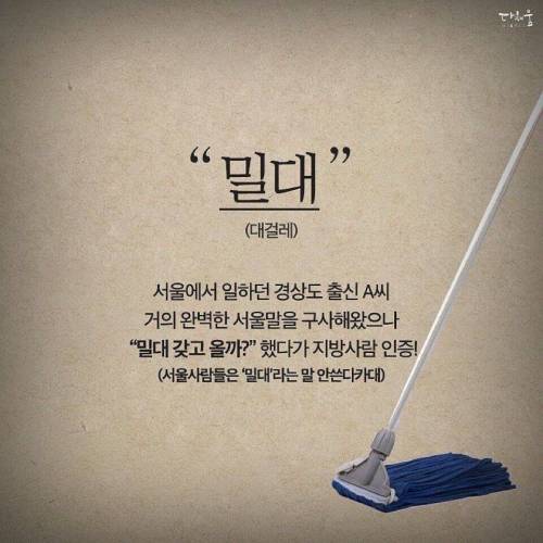 대걸레를 경상도에서 부르는 법