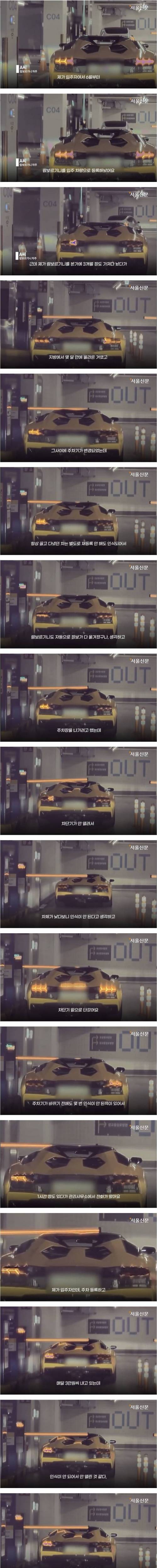 [스압] 차단기 밑으로 지나간 람보르기니 차주 입장.jpg