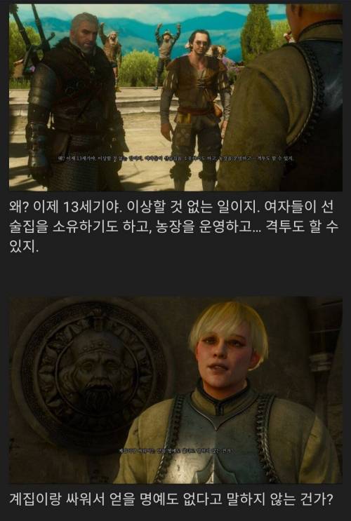 위쳐에 나오는 여기사 퀘스트.jpg