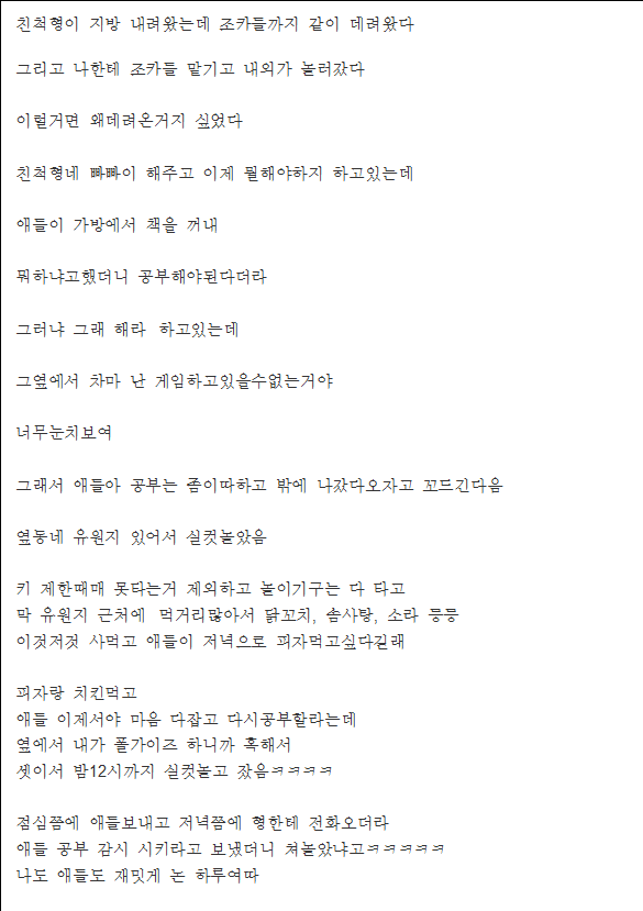 조카랑 같이 하루 보낸 썰