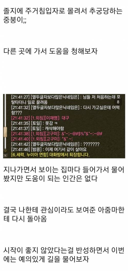 [스압] 온라인겜 하다 길을 잃은 중붕이썰