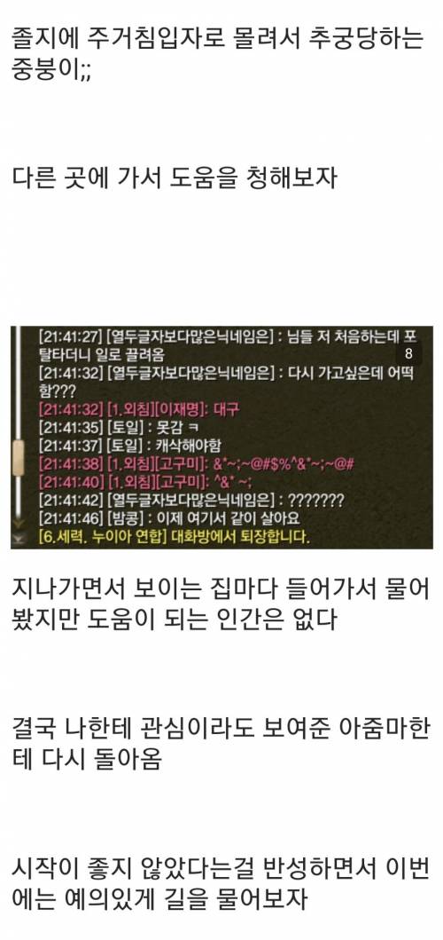 [스압] 온라인겜 하다 길을 잃은 중붕이썰