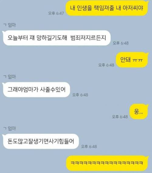 나 진짜 우리엄마랑 카톡할때가 제일 웃김.jpg