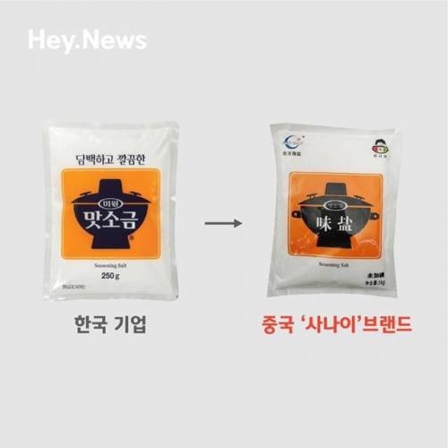 우리나라 제품을 모방한 중국상품들